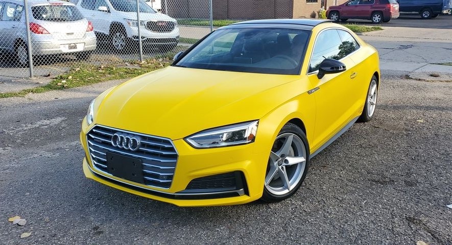 Audi Yellow Car Wrap